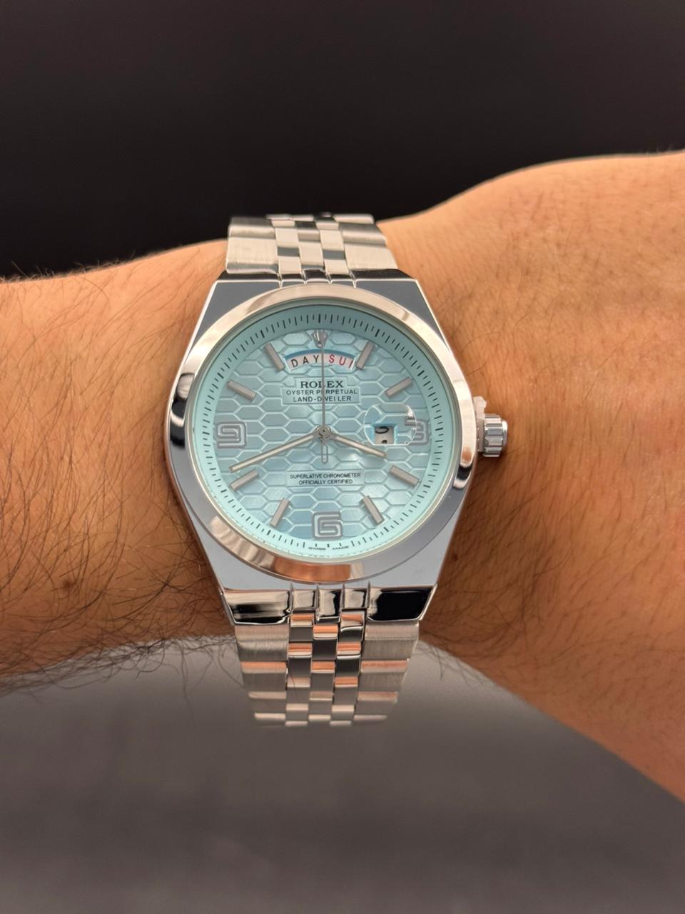 Rlx Lx Liso Plateado Tablero Azul