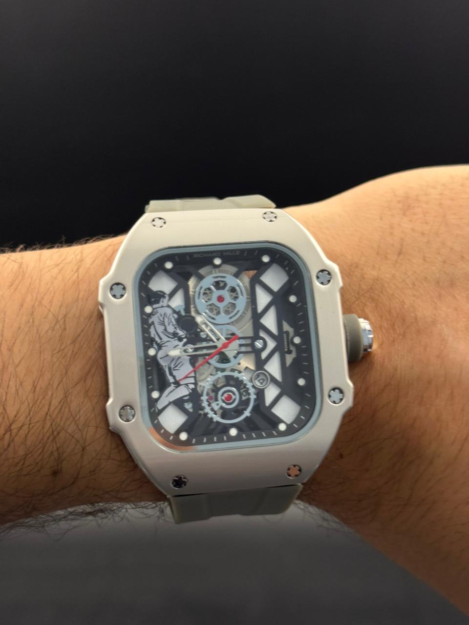 Rchrd Mll C7 Goma Gris Tablero Plateado