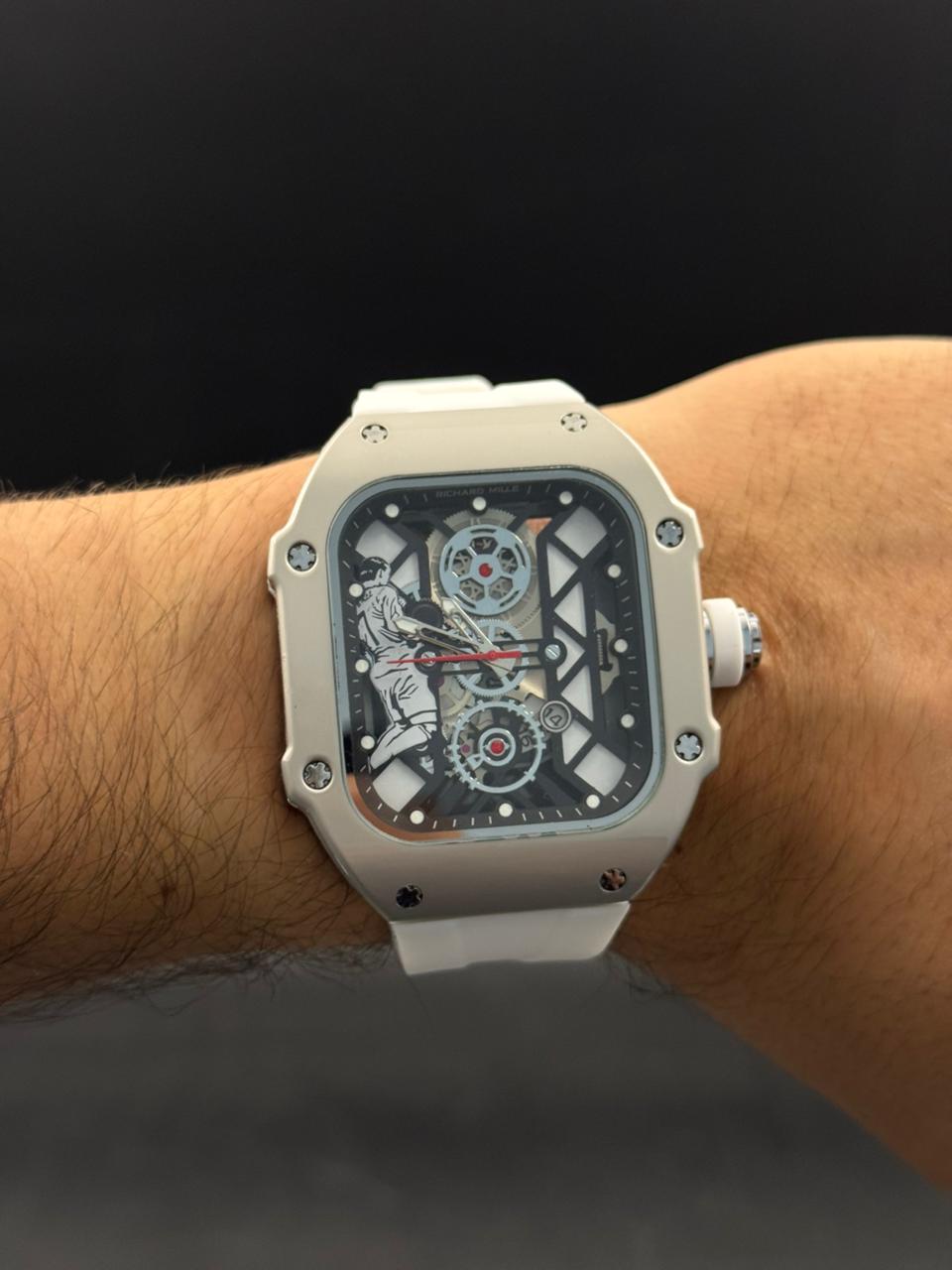 Rchrd Mll C7 Goma Blanca Tablero Plateado