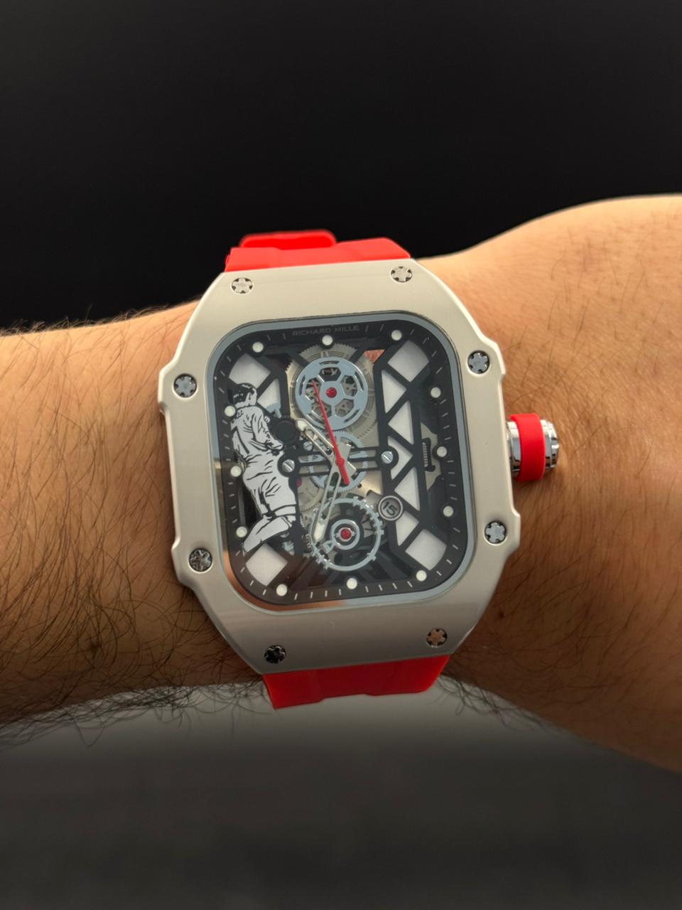 Rchrd Mll C7 Goma Rojo Tablero Plateado