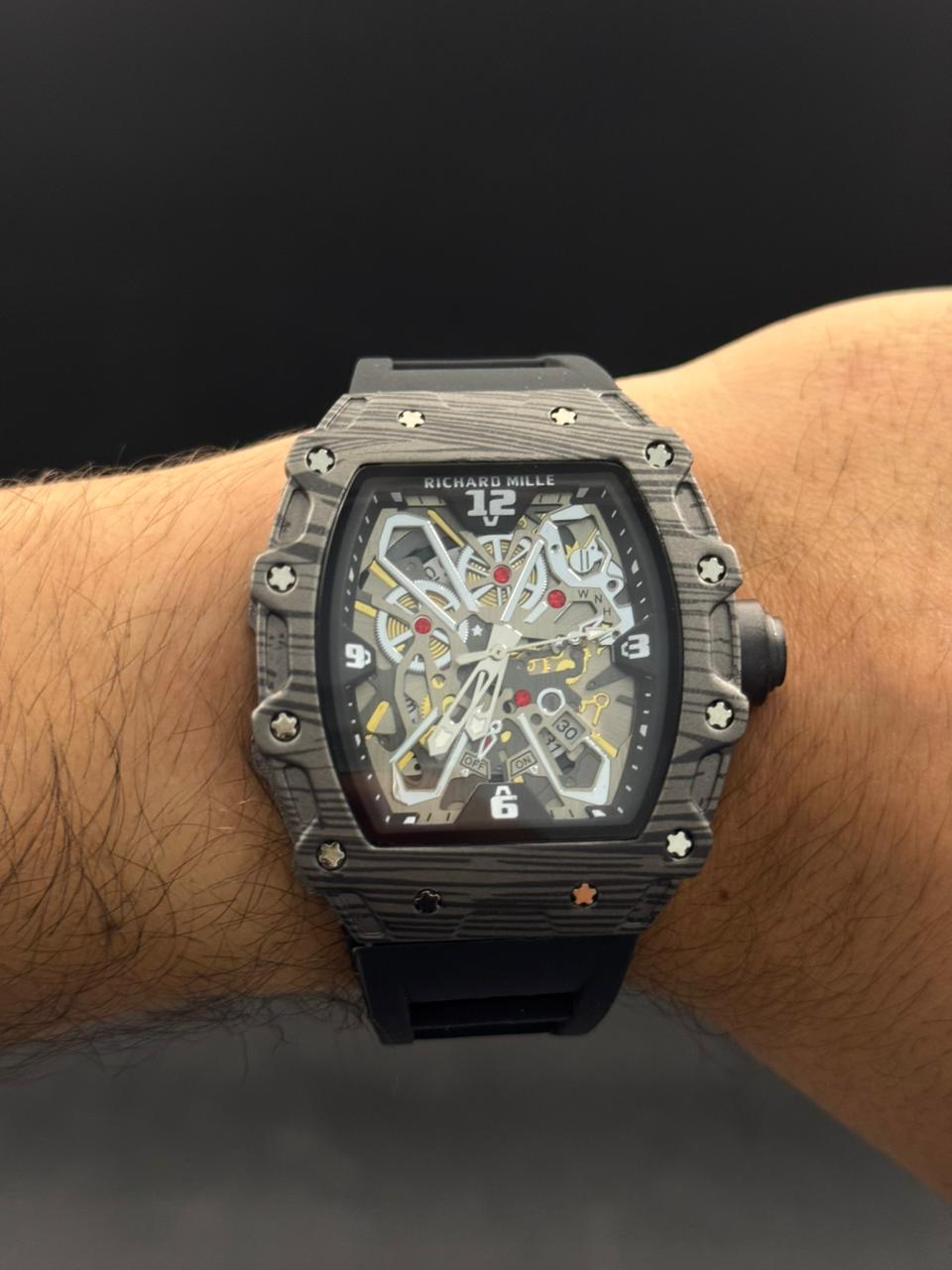 Rchrd Mll 2026 Goma Negra Tablero Plateado Camuflado