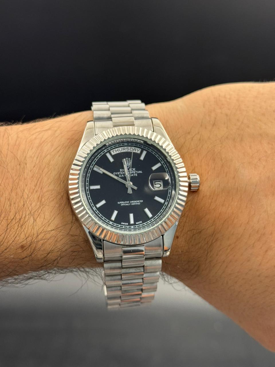 Rlx President Plateado Tablero Negro