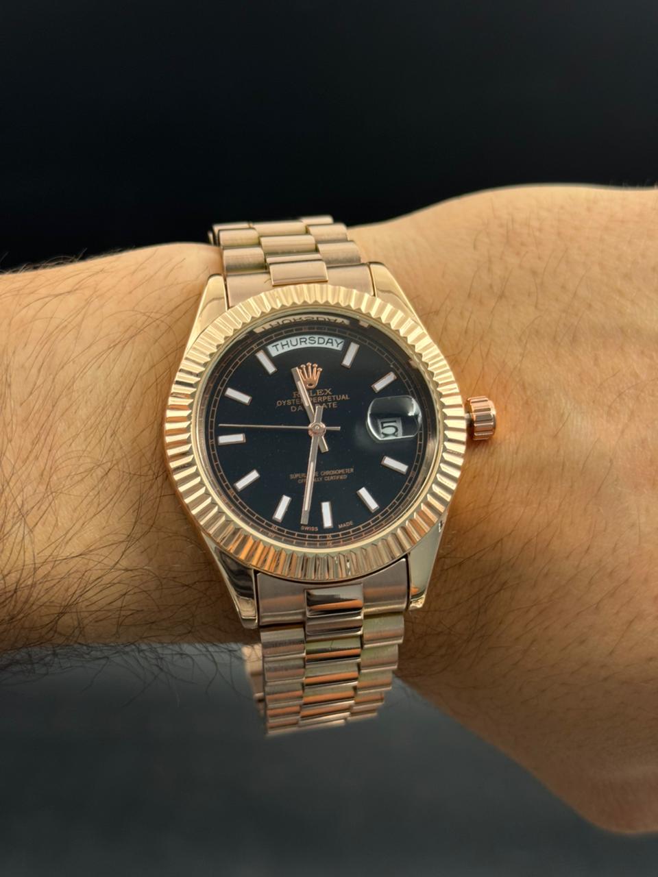 Rlx President Oro Rosa Tablero Negro
