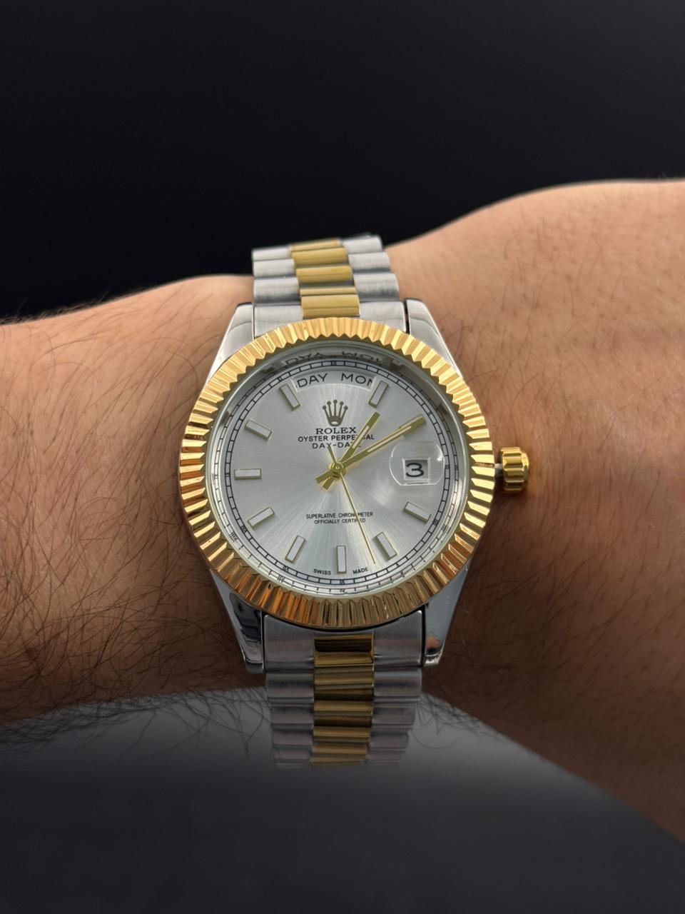 Rlx President Bicolor Dorado Tablero Plateado