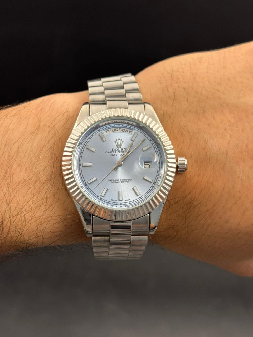 Rlx President Plateado Tablero Azul