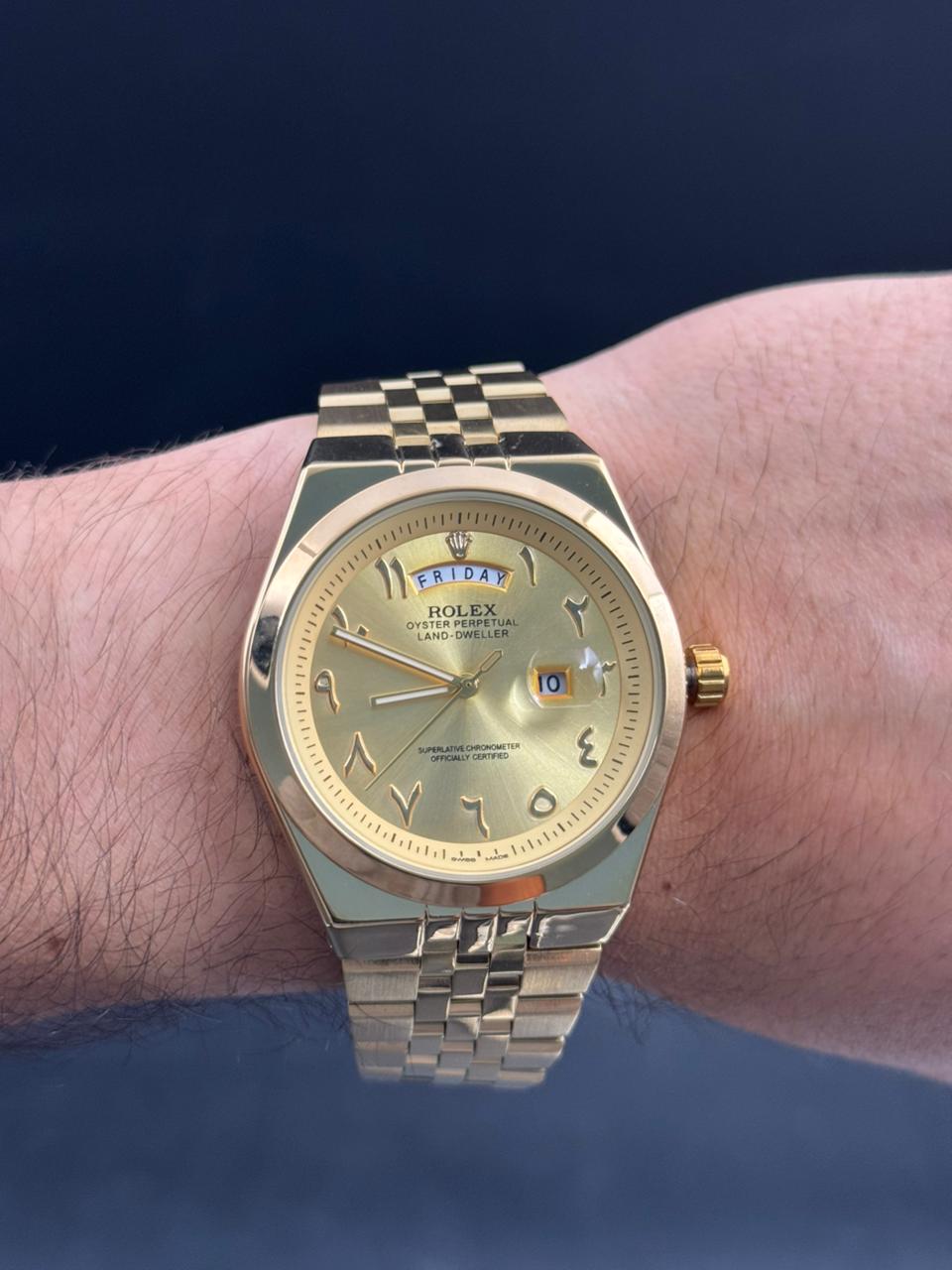 Rlx Lx Arabe Dorado Tablero Dorado