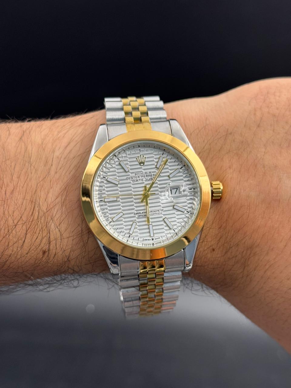 Rlx RSP Texturizado Bicolor Dorado Tablero Plateado