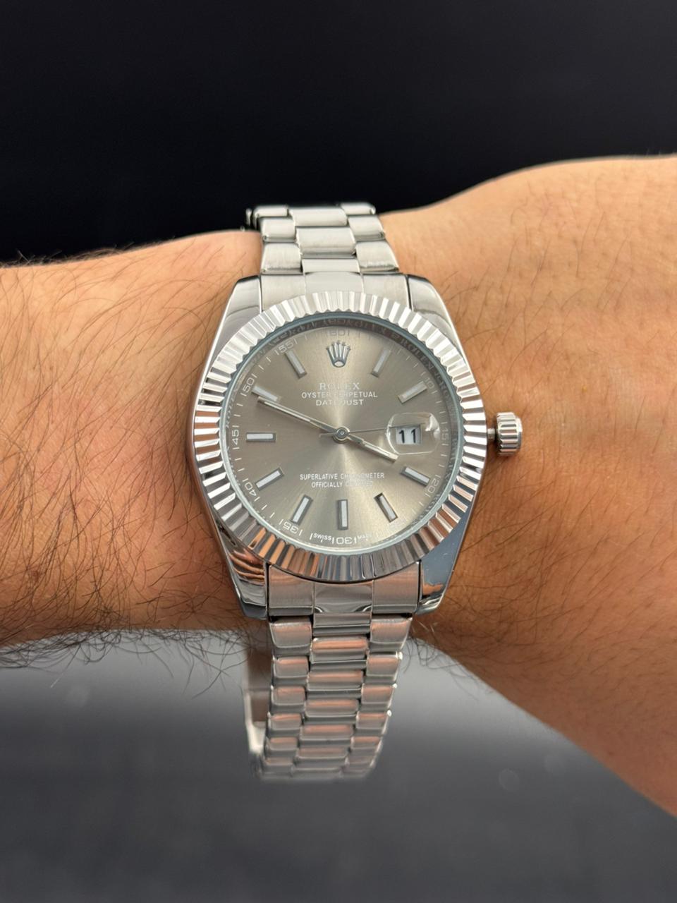 Rlx Timex Plateado Tablero Plateado