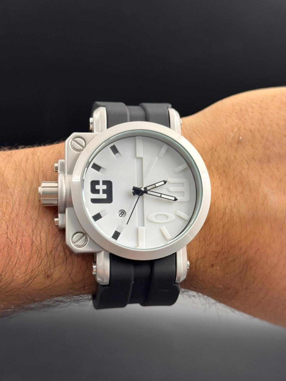 Okl 2026 Goma Negra Tablero Blanco Plateado