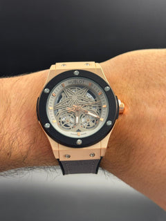 Hblt Big Bang Cuero Gris Tablero Gris Oro Rosa Negro