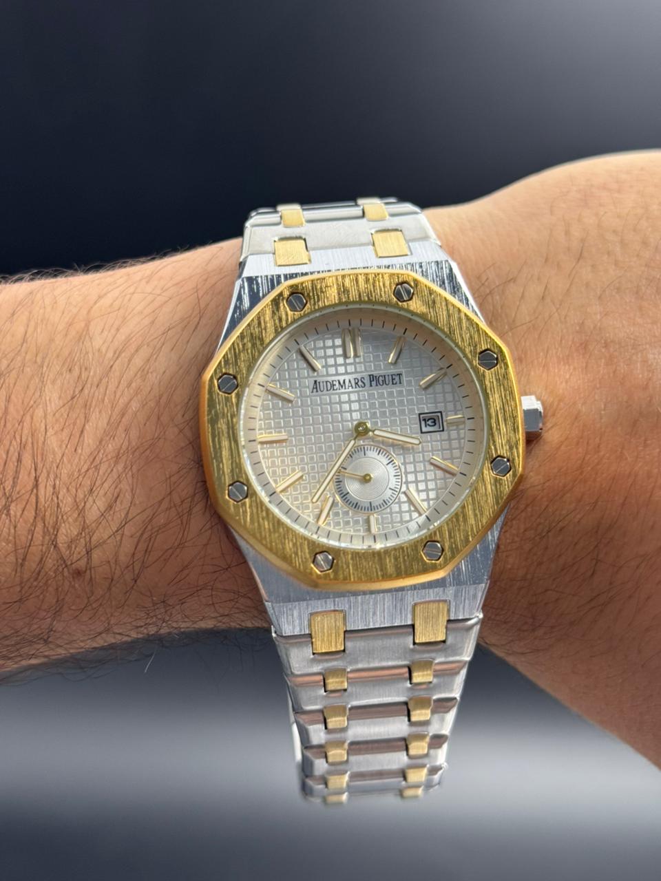 Admrs Royale Metalico Bicolor Dorado Tablero Plateado