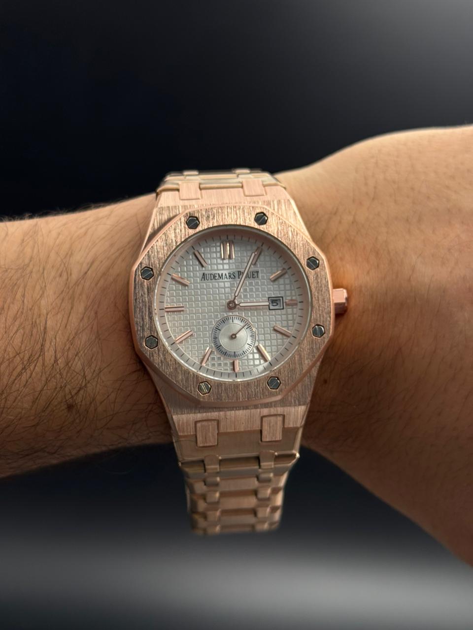 Admrs Royale Metalico Oro Rosa Tablero Plateado