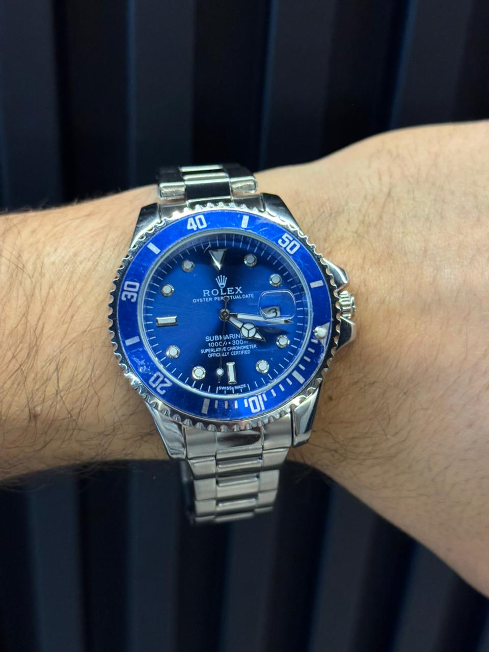Rlx 2026 Submariner Plateado Tablero Azul