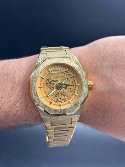 Admrs  Oak Metalico Dorado Tablero Dorado