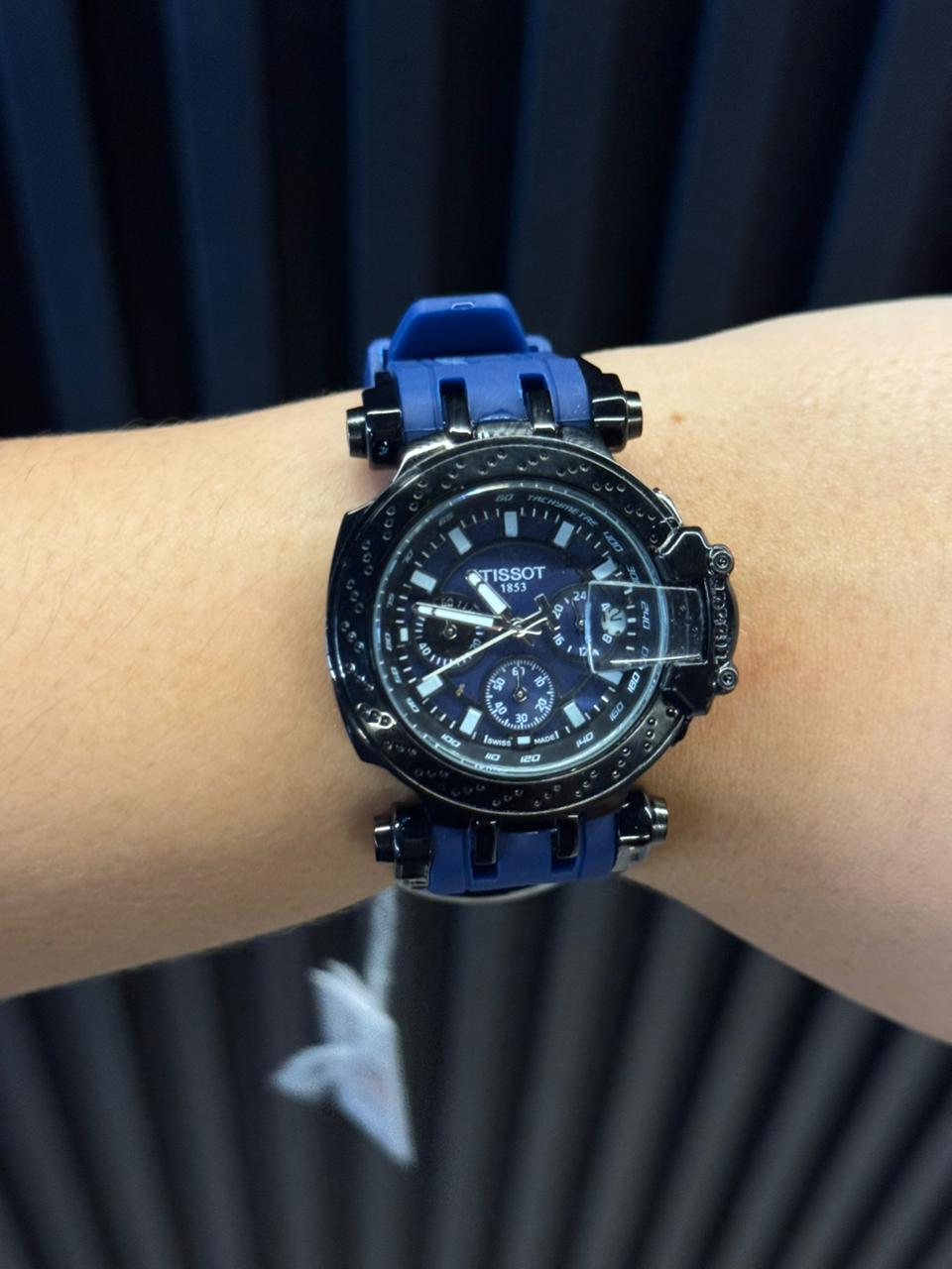 Tsst New Mujer Goma Azul Tablero Azul Negro