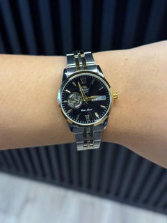 Ornt Crono Mujer Bicolor Dorado Tablero Negro