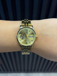 Ornt Crono Mujer Dorado Tablero Dorado
