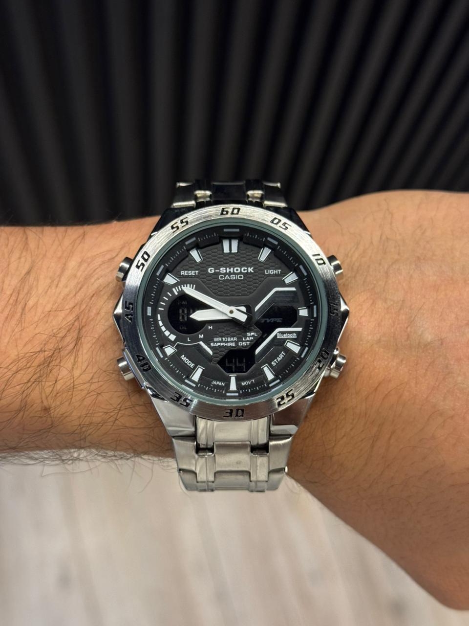 G-shck GTS Plateado Tablero Negro Blanco