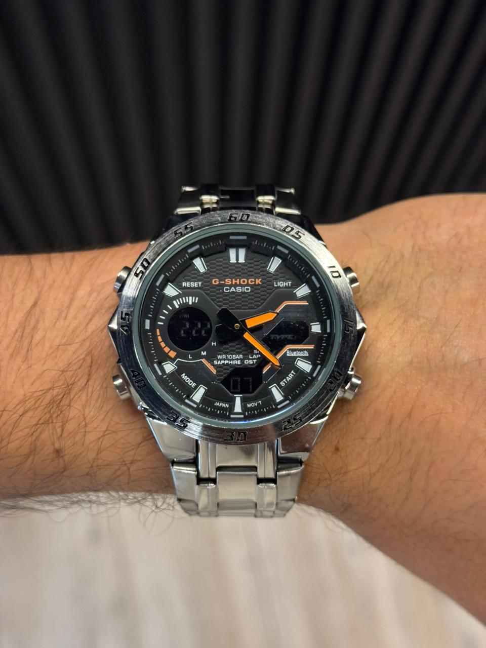 G-shck GTS Plateado Tablero Negro Naranja