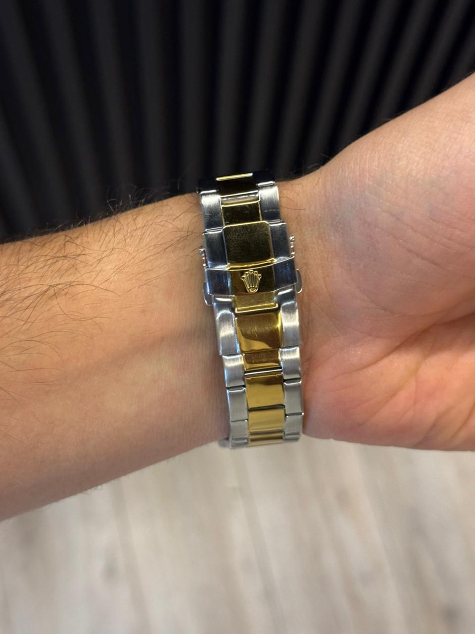 Rlx 2026 Submariner Bicolor Dorado Tablero Azul