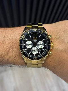 Ornt Mako Crono Dorado Tablero Negro