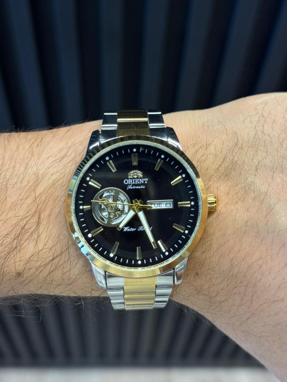 Ornt Análogo Bicolor Dorado Tablero Negro