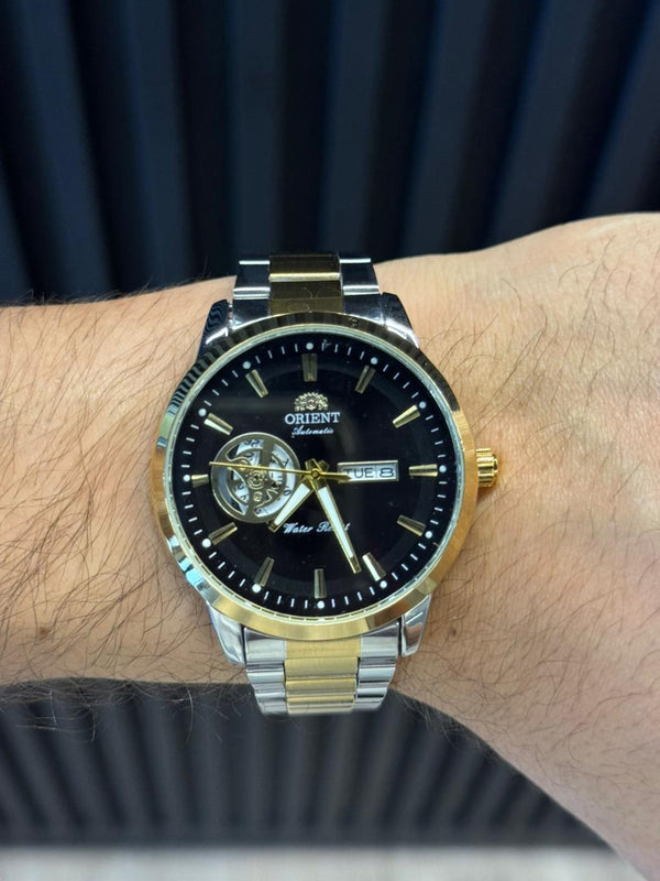 Ornt Análogo Bicolor Dorado Tablero Negro