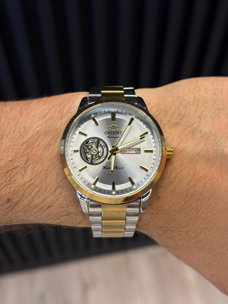 Ornt Análogo Bicolor Dorado Tablero Plateado