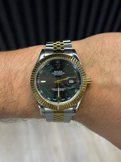 Rlx President Roman Bicolor Dorado Tablero Gris Oscuro