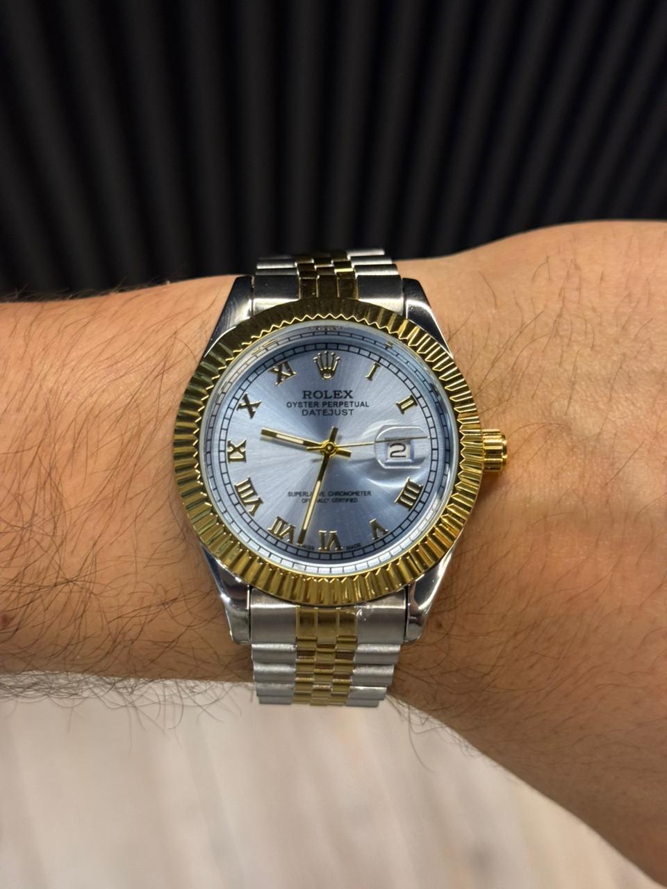 Rlx President Roman Bicolor Dorado Tablero Azul
