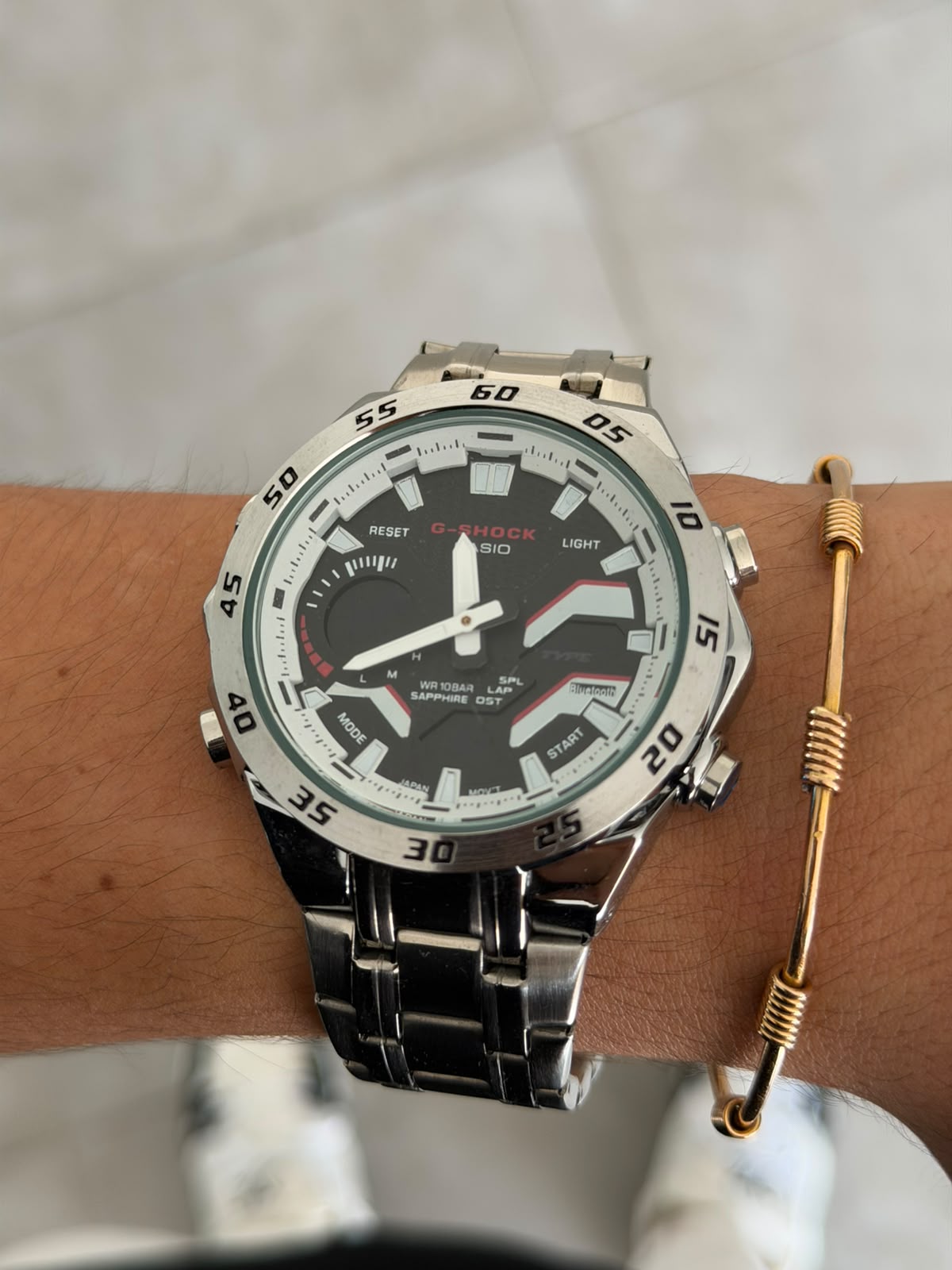 G-shck GTS Plateado Tablero Negro Blanco Blanco
