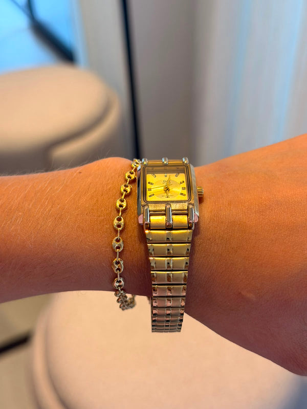 QYQ Gala Mujer Dorado Tablero Dorado