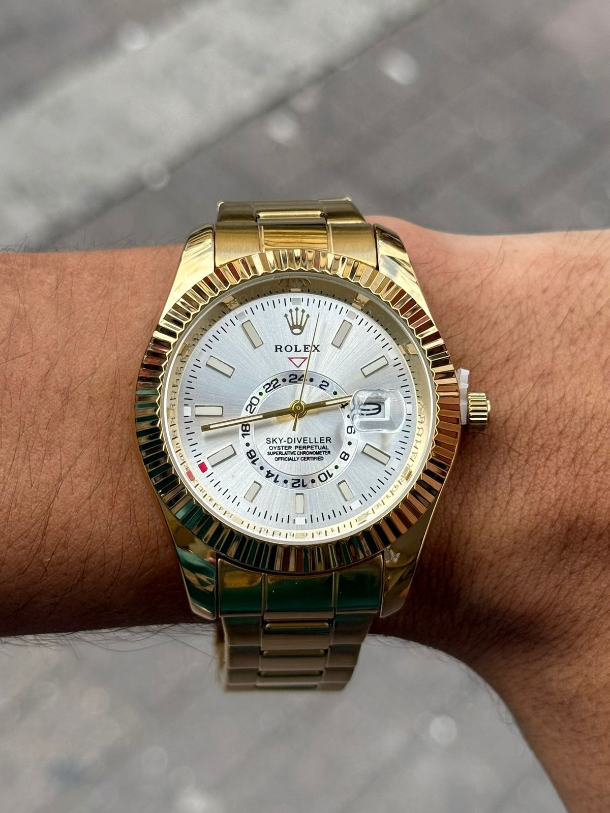 Rlx Sky Dorado Tablero Plateado