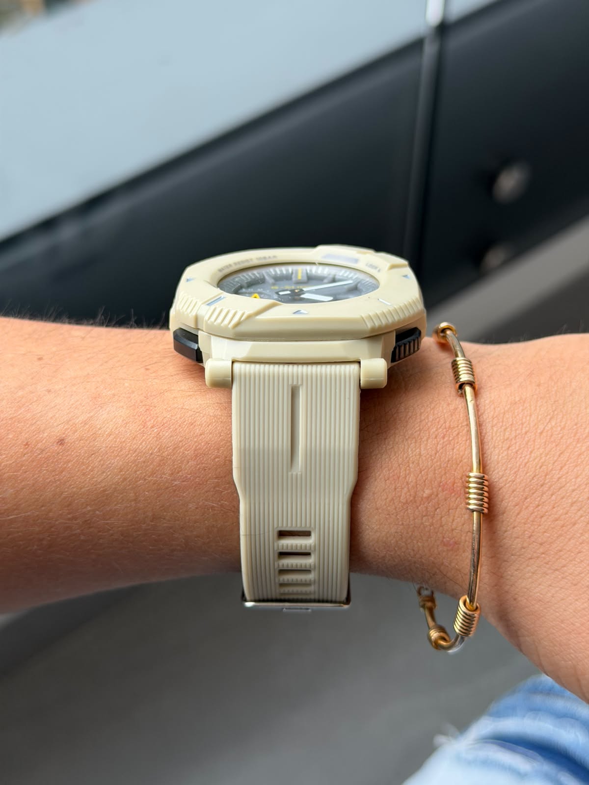 G-shck 066 Beige Tablero Negro Beige
