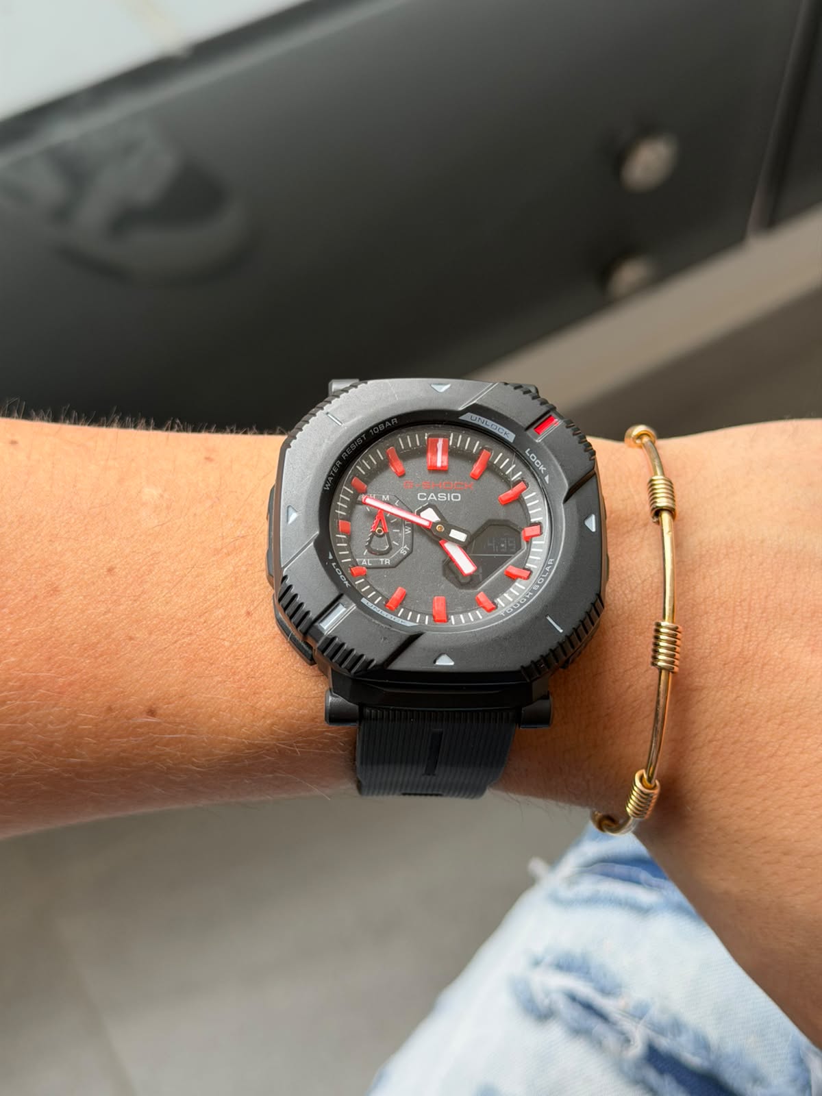 G-shck 066 Negro Tablero Negro Rojo