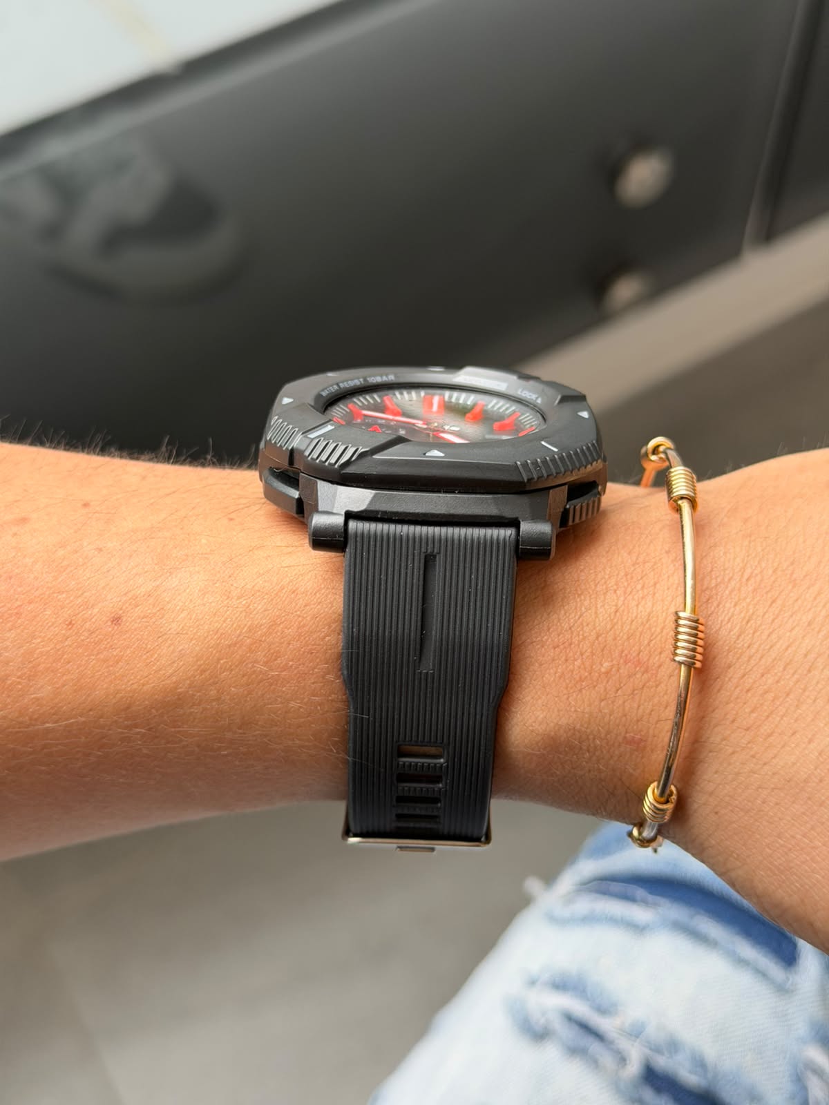 G-shck 066 Negro Tablero Negro Rojo