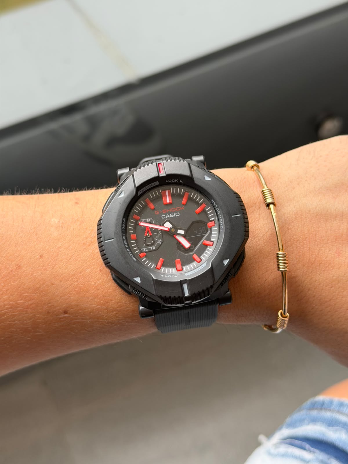 G-shck 066 Negro Tablero Negro Rojo