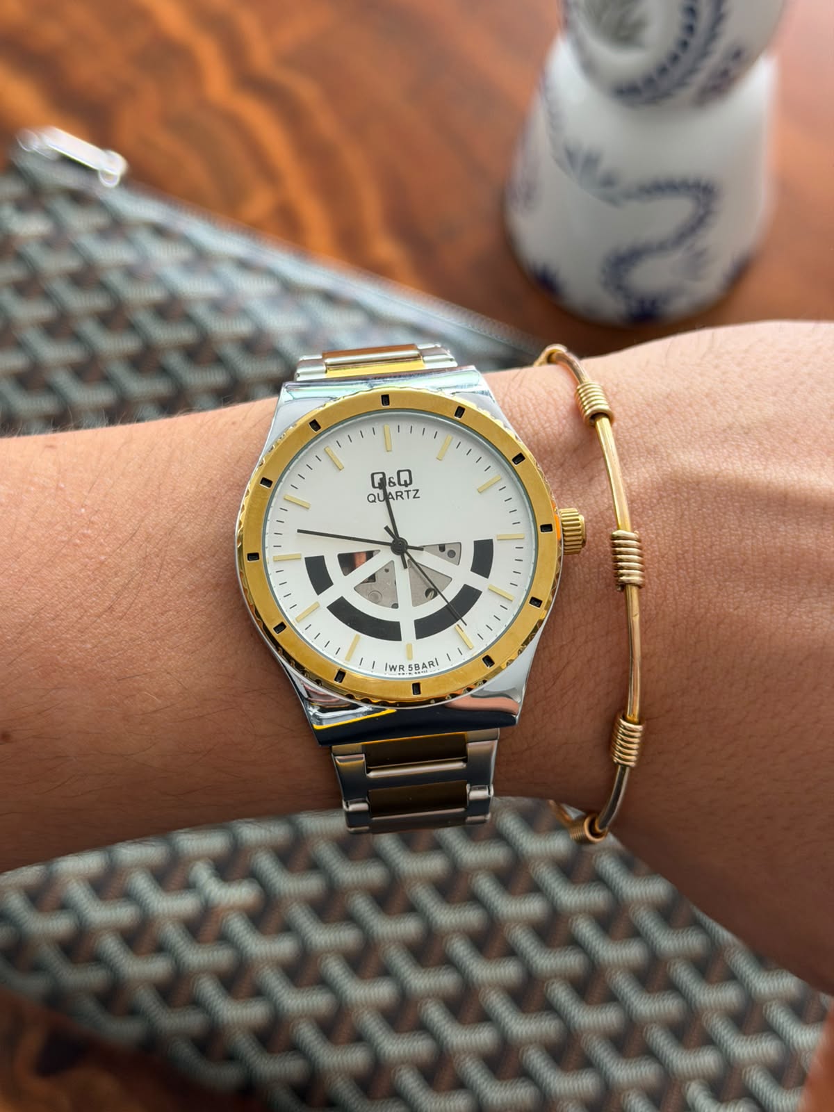 QYQ B97 Bicolor Dorado Tablero Plateado
