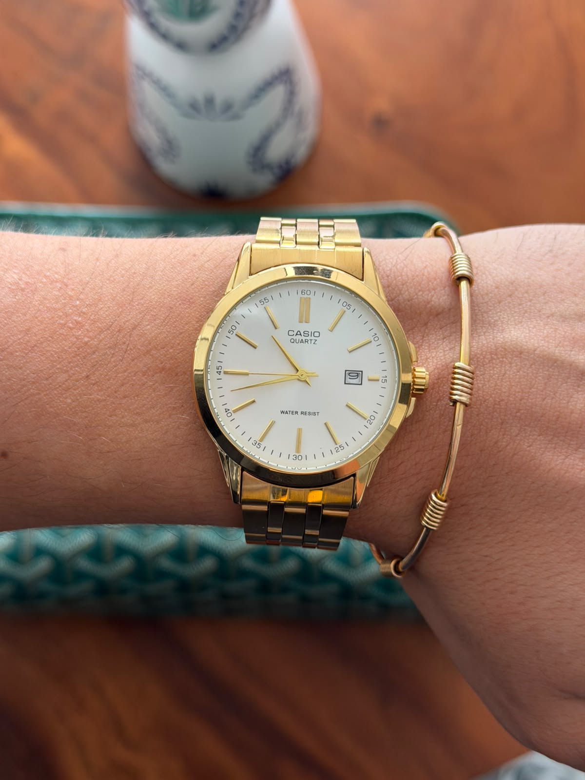 Cso Clasico Dorado Tablero Plateado
