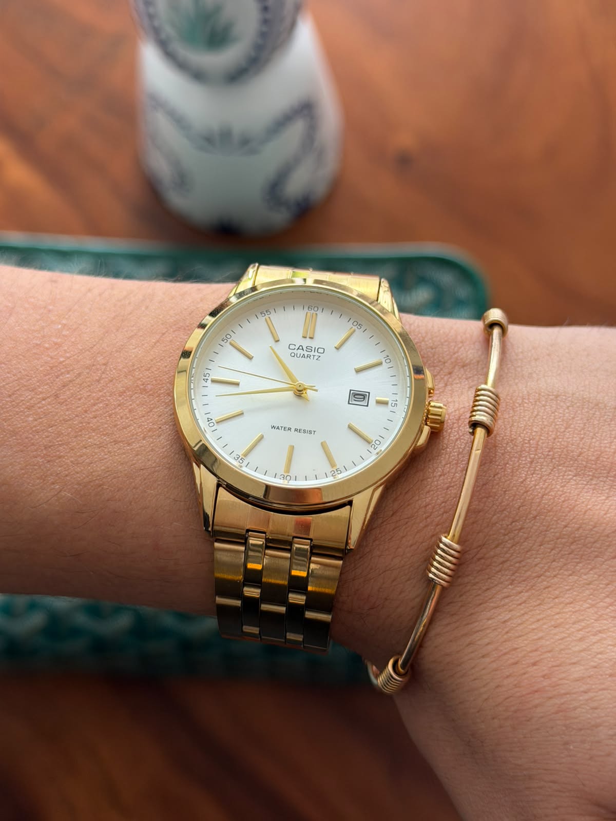 Cso Clasico Dorado Tablero Plateado