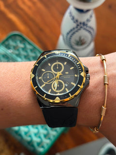 Tchmrn Cruise Chrono Goma Negra Tablero Negro