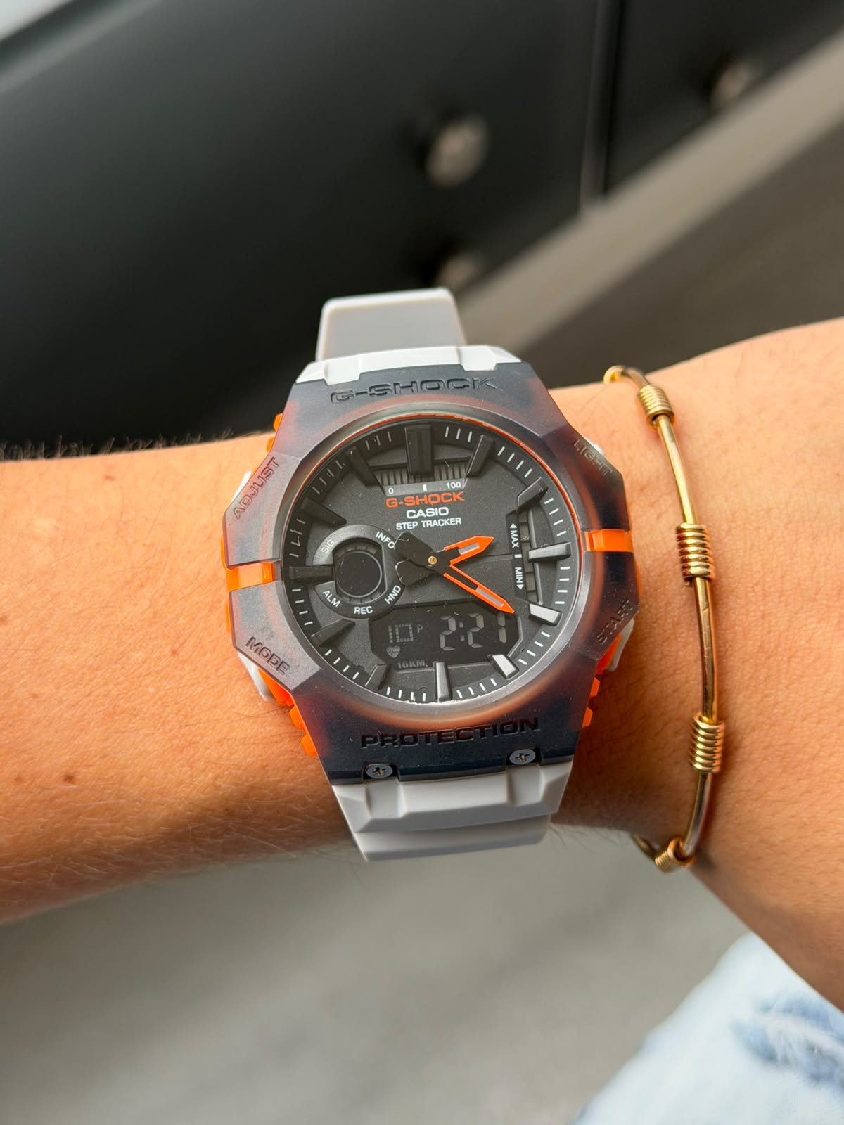 G-shck Step Gris Tablero Negro Naranja