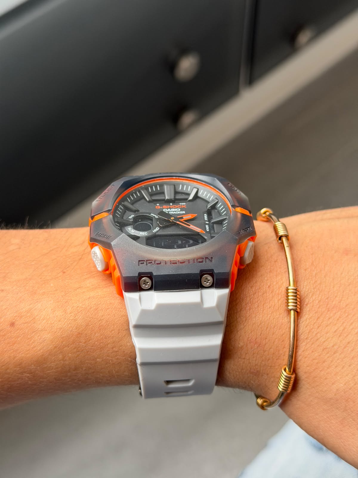 G-shck Step Gris Tablero Negro Naranja