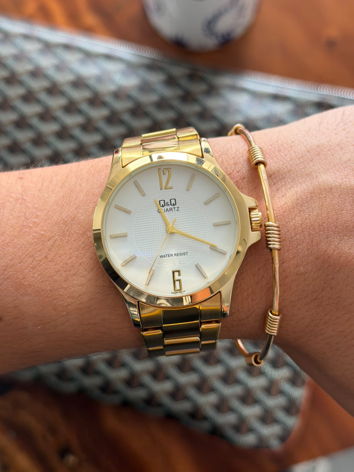 QYQ 2 Dorado Tablero Blanco