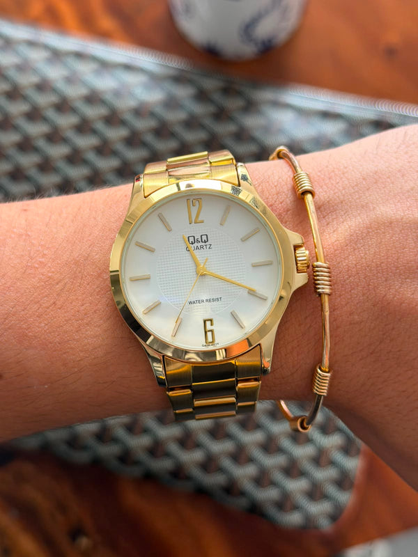 QYQ 2 Dorado Tablero Blanco