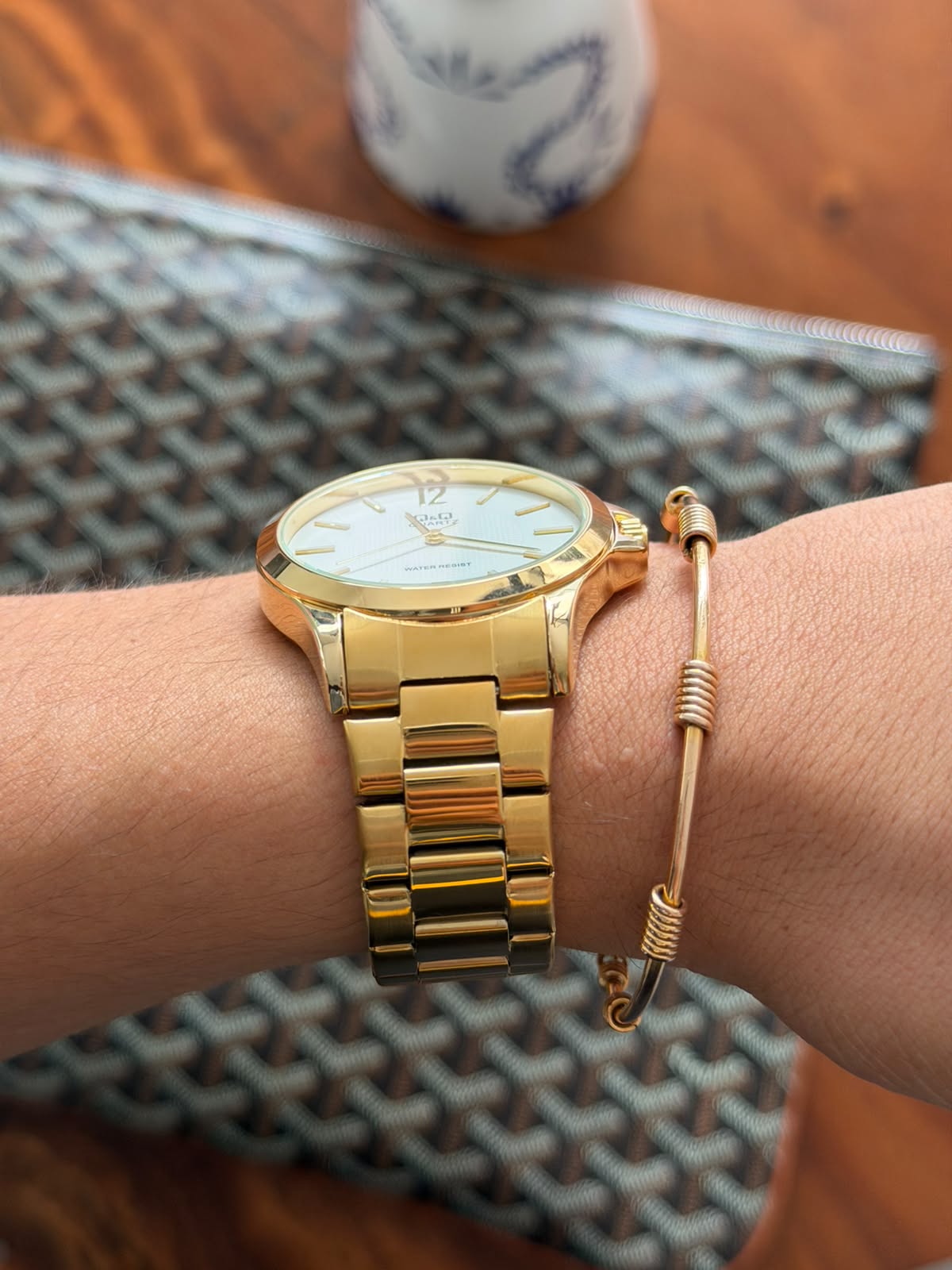 QYQ 2 Dorado Tablero Blanco