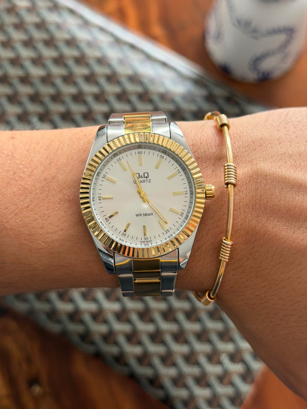 QYQ B95 Bicolor Dorado Tablero Plateado