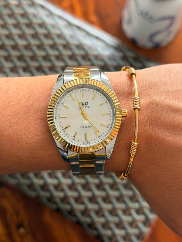QYQ B95 Bicolor Dorado Tablero Plateado