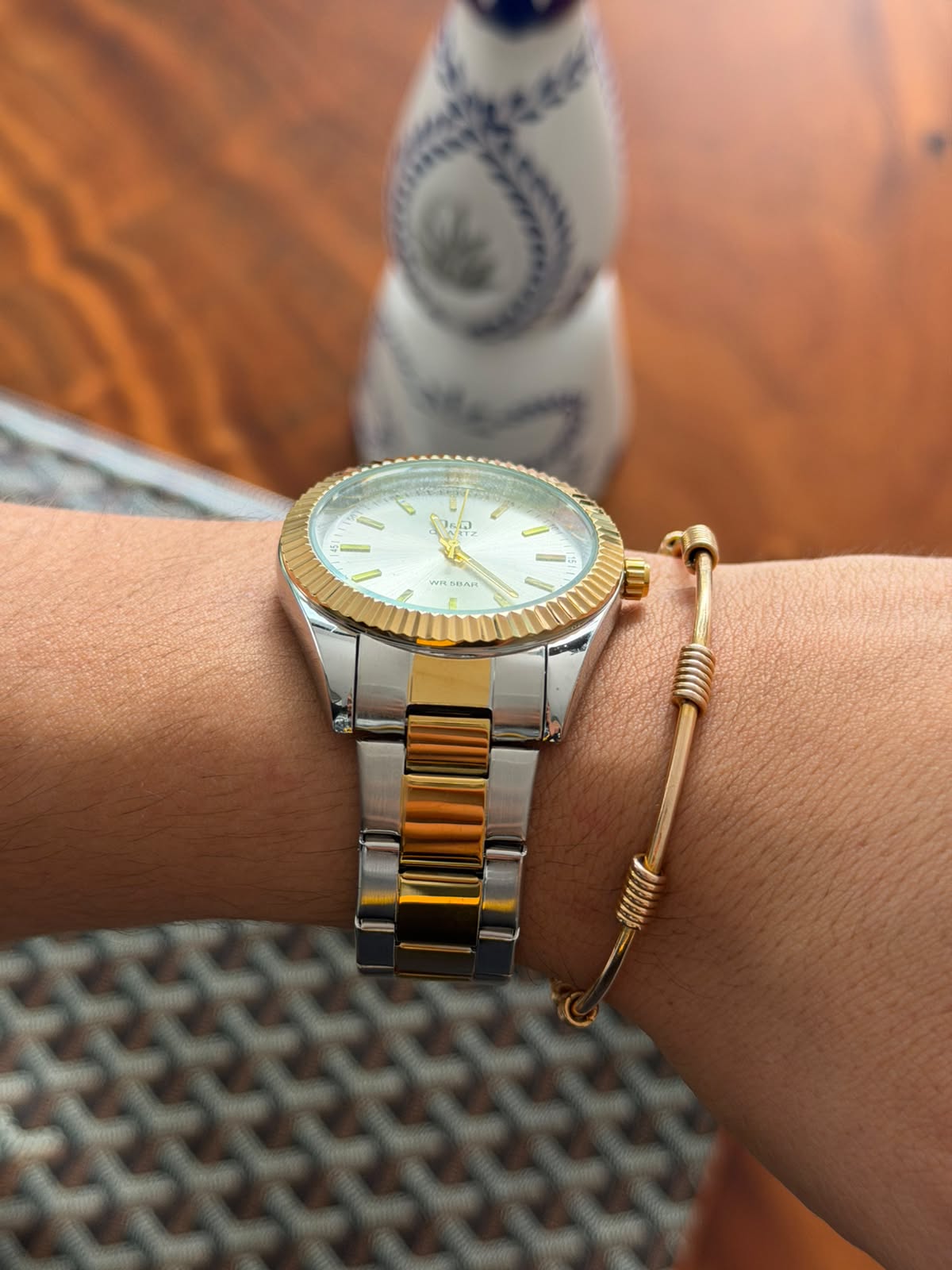 QYQ B95 Bicolor Dorado Tablero Plateado