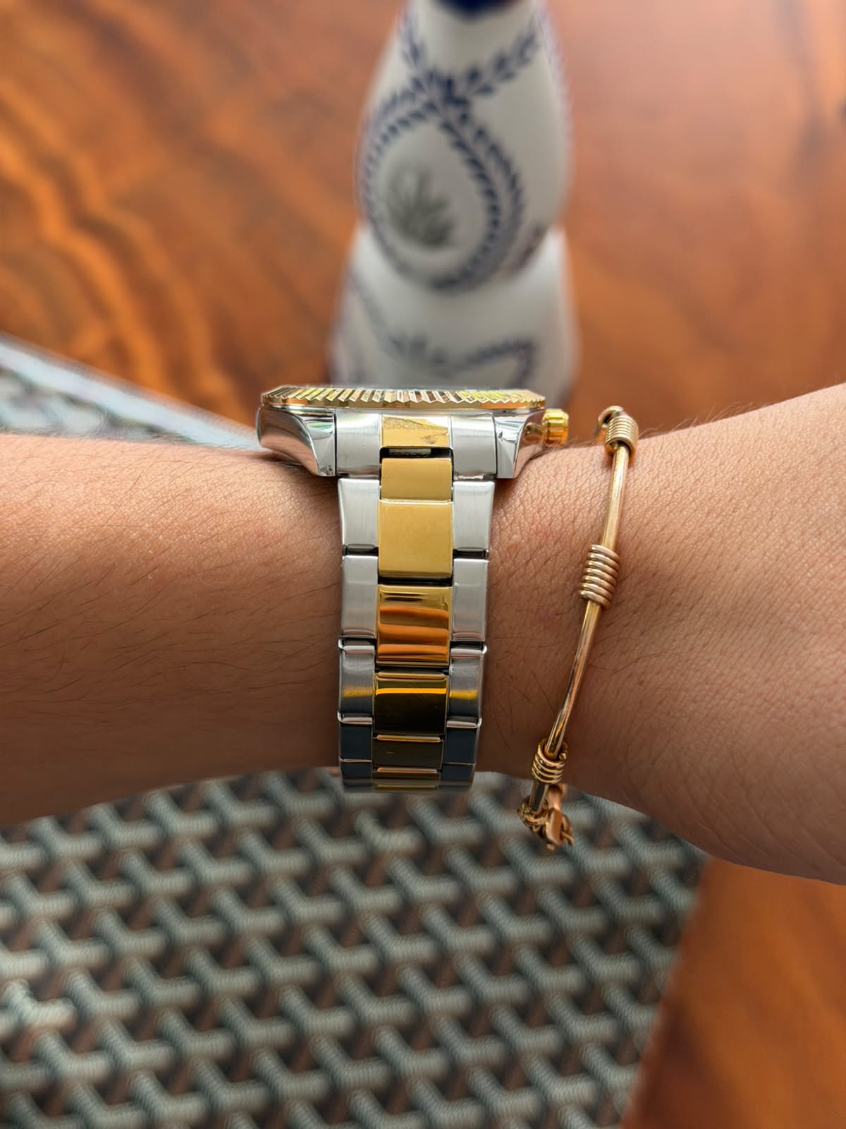 QYQ B95 Bicolor Dorado Tablero Plateado